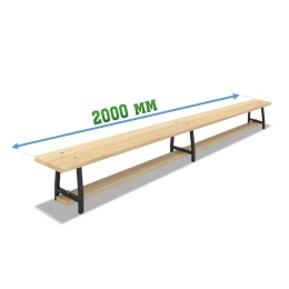 Скамья гимнастическая 2,0м на металлических ножках